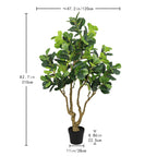 7FT Tall Artificial Banyan Tree Silk Plant – Large Faux Greenery with Natural Look Leaves for Indoor Outdoor Home Office Decoration, Potted Fake Tree, 1pc/set