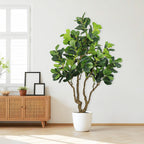 7FT Tall Artificial Banyan Tree Silk Plant – Large Faux Greenery with Natural Look Leaves for Indoor Outdoor Home Office Decoration, Potted Fake Tree, 1pc/set