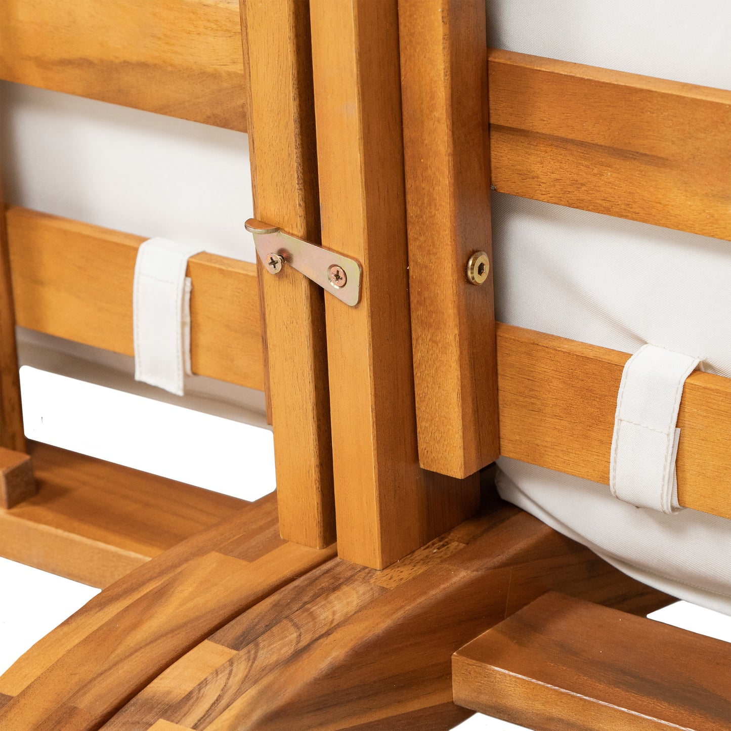 TOPMAX 6 Piece Patio Sofa Set, Acacia Wood Outdoor Modular Sectional Garden Furniture Set L-Shaped Conversation Set, Convertible Daybed with Tea Table, Ottoman, 5 Cushions and Pillows, Teak+Beige