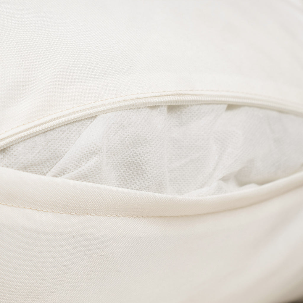 TOPMAX 6 Piece Patio Sofa Set, Acacia Wood Outdoor Modular Sectional Garden Furniture Set L-Shaped Conversation Set, Convertible Daybed with Tea Table, Ottoman, 5 Cushions and Pillows, Teak+Beige