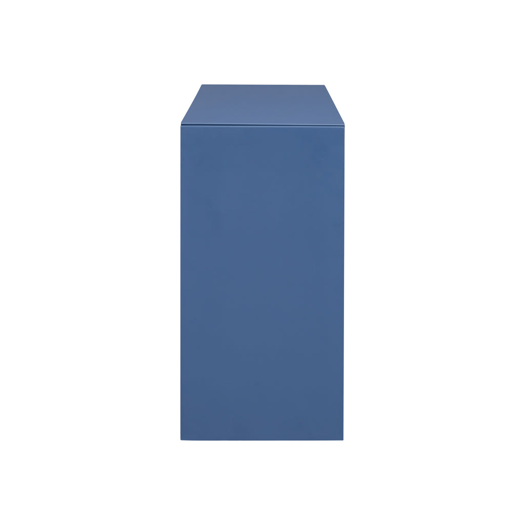 U_STYLE Acacia Wood Veneer Simple Entryway Table with Wavy Design,Suitable for Study,Entryway, Hallway, Living Room, Foyer