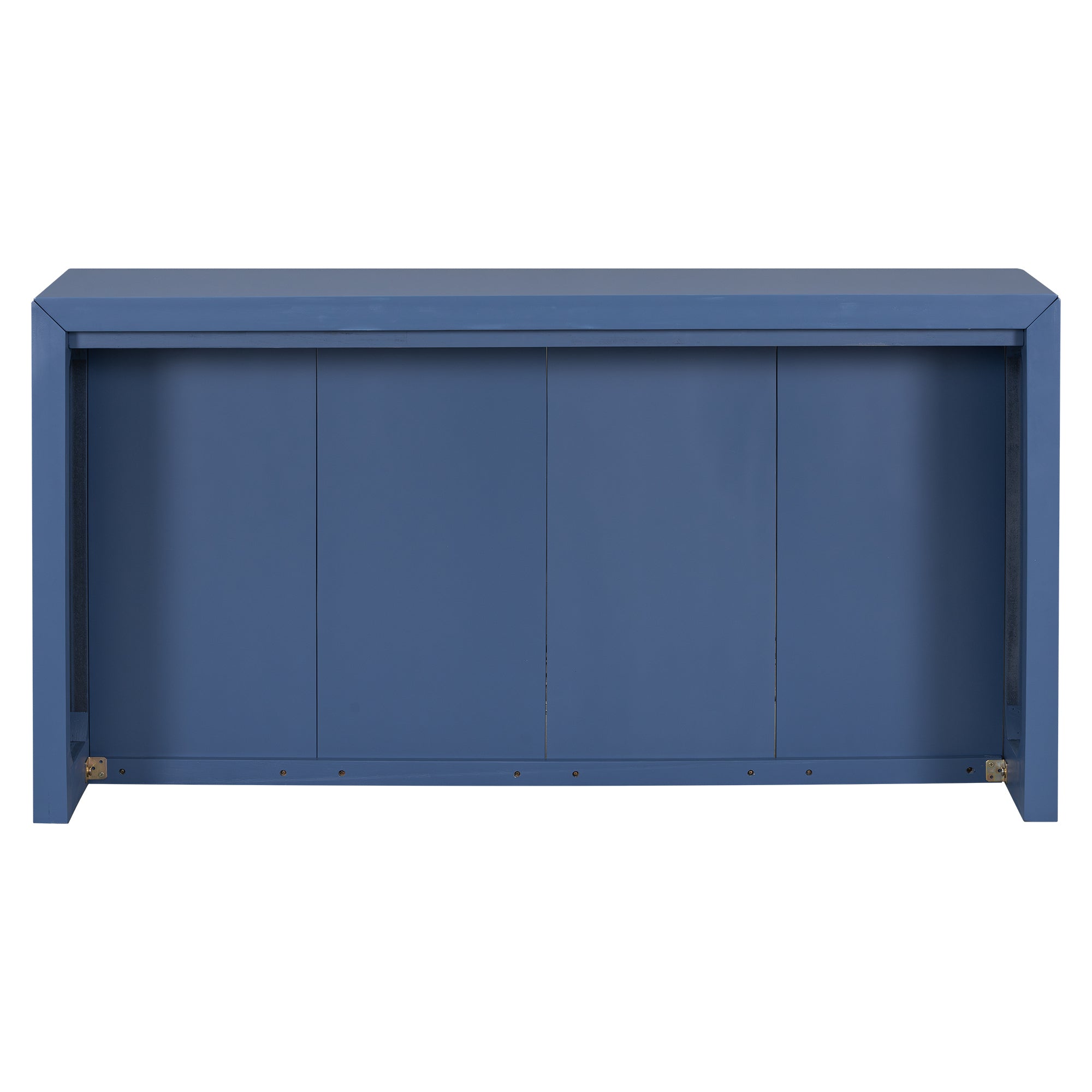 U_STYLE Acacia Wood Veneer Simple Entryway Table with Wavy Design,Suitable for Study,Entryway, Hallway, Living Room, Foyer