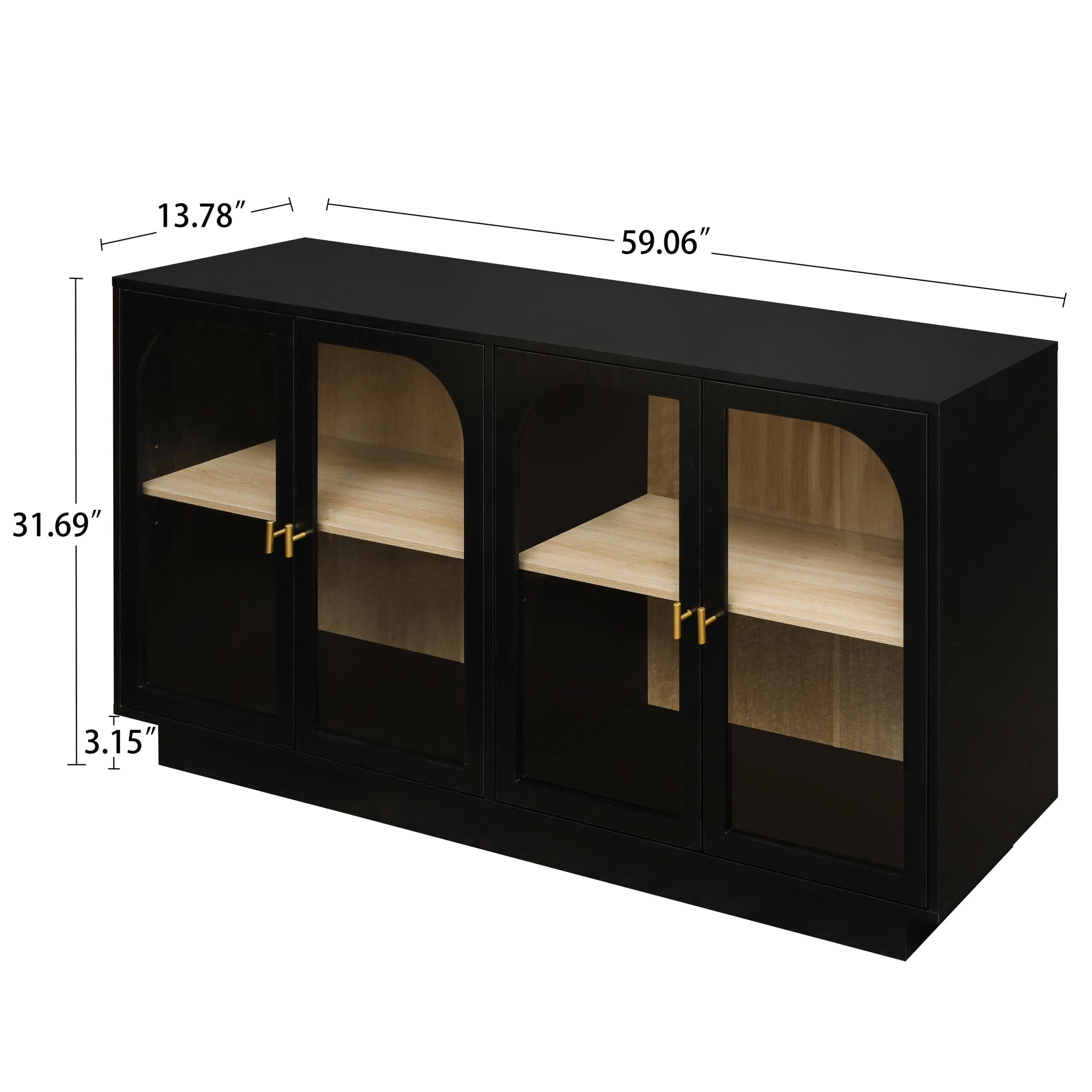 Storage Cabinet with Acrylic Door for Living Room, Dining Room, Study