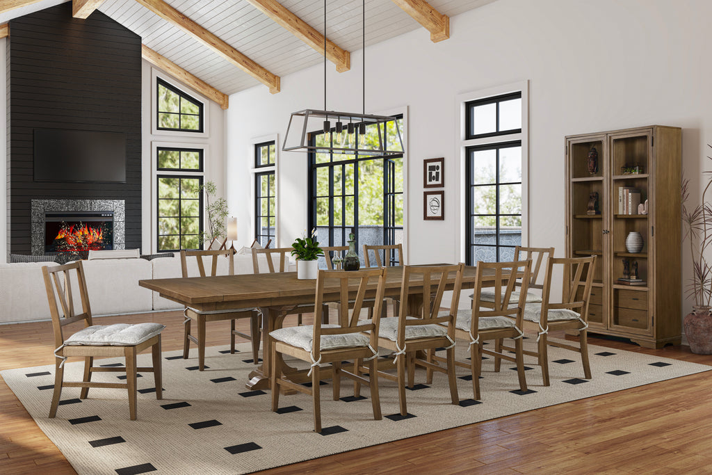 Trestle Table - Almond Dining Table