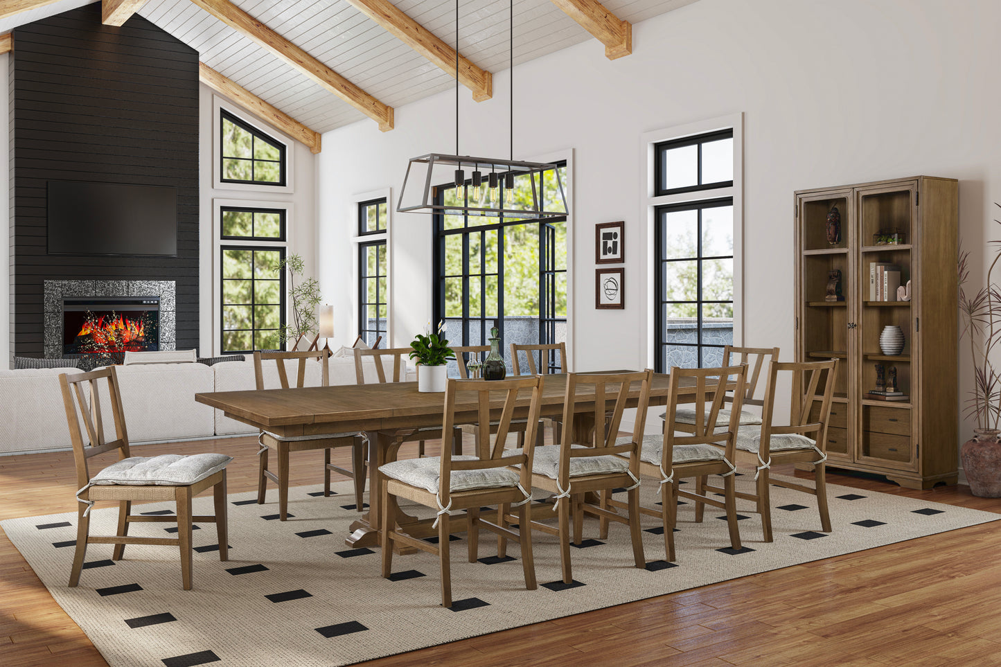 Trestle Table - Almond Dining Table