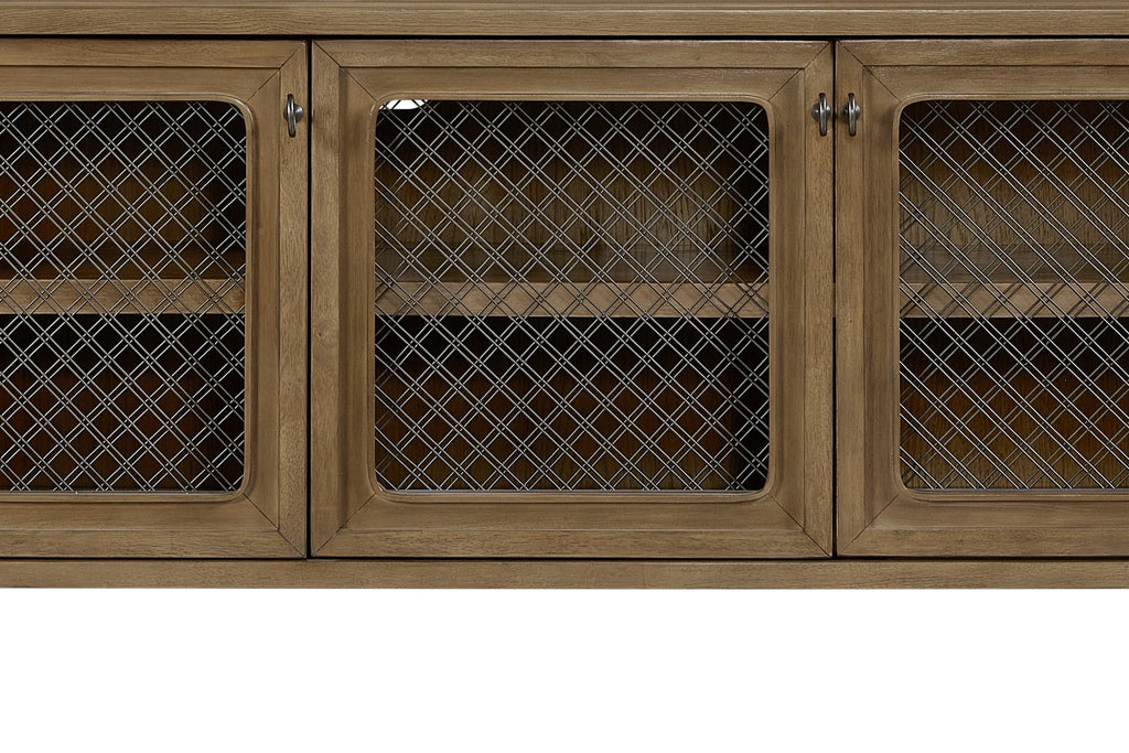 Sever w/ Mesh Door Fronts - Almond Buffets