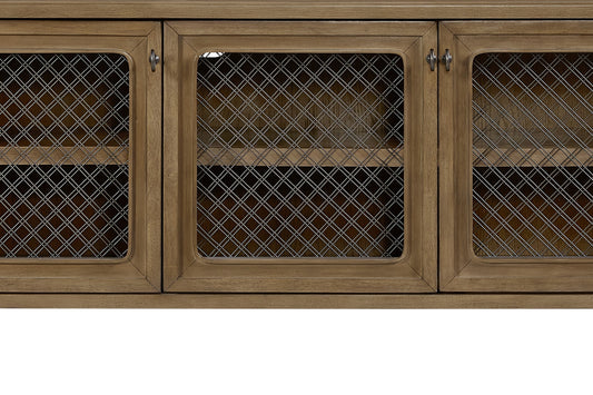 Sever w/ Mesh Door Fronts - Almond Buffets