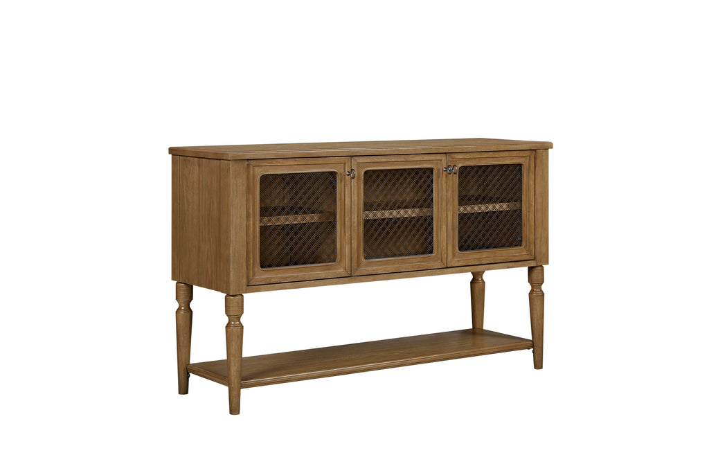 Sever w/ Mesh Door Fronts - Almond Buffets