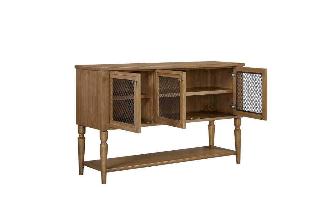 Sever w/ Mesh Door Fronts - Almond Buffets