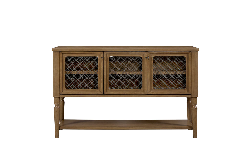 Sever w/ Mesh Door Fronts - Almond Buffets