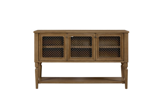 Sever w/ Mesh Door Fronts - Almond Buffets