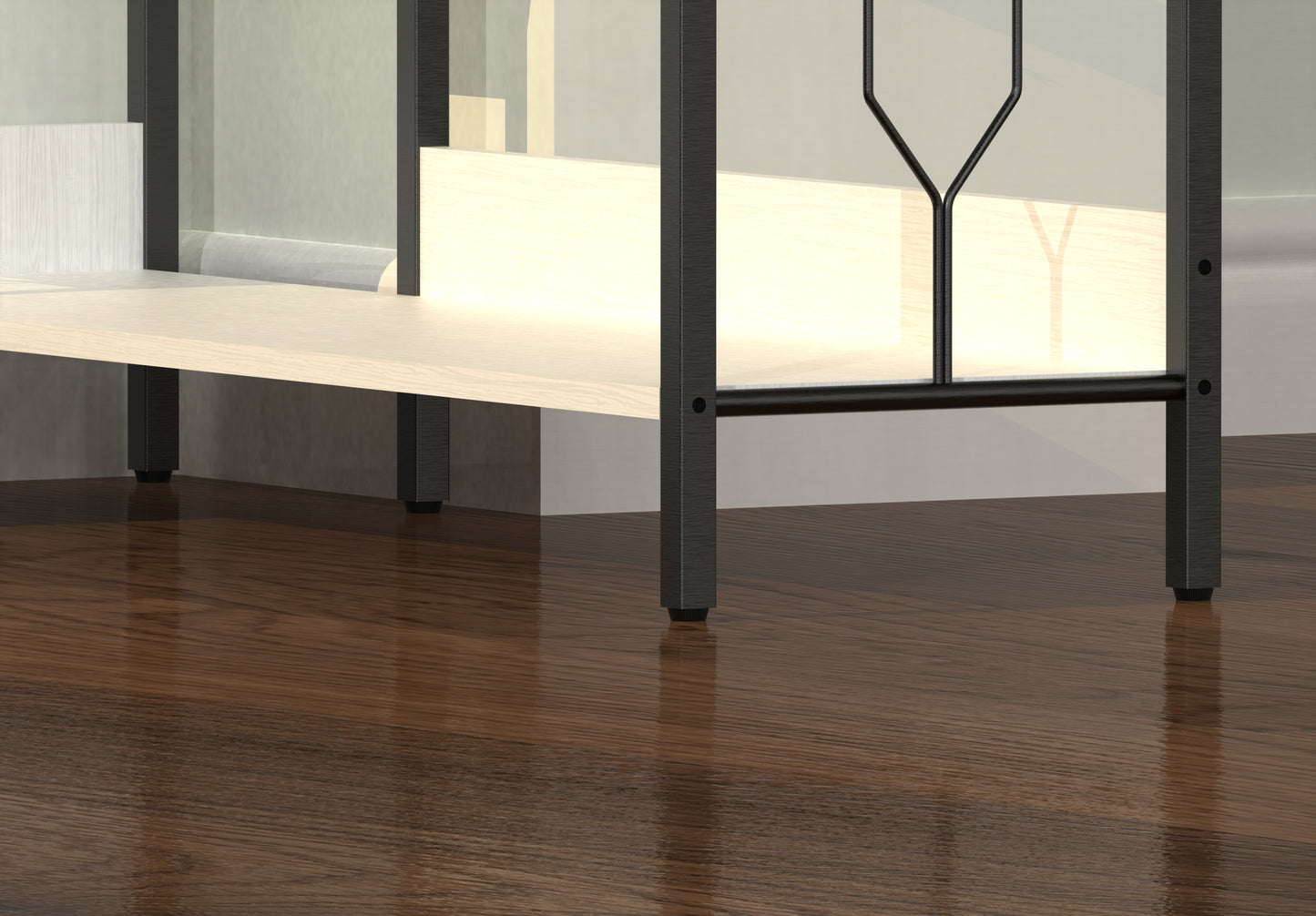 5 Tier Bookshelf, Industrial Style Corner Bookshelf, Thickened iron frame and thickened laminate composition, strong load-bearing capacity, can be used in the living room, bedroom, study.