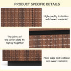 Sideboard Buffet Cabinet,Modern Accent Storage Sideboard, Luxurious Floor Cabinet Buffet with Freestanding Anti Dumping for Kitchen, Living Room, Entryway, Hallway,58.3' Wide 4-Door Sideboard(Brown)