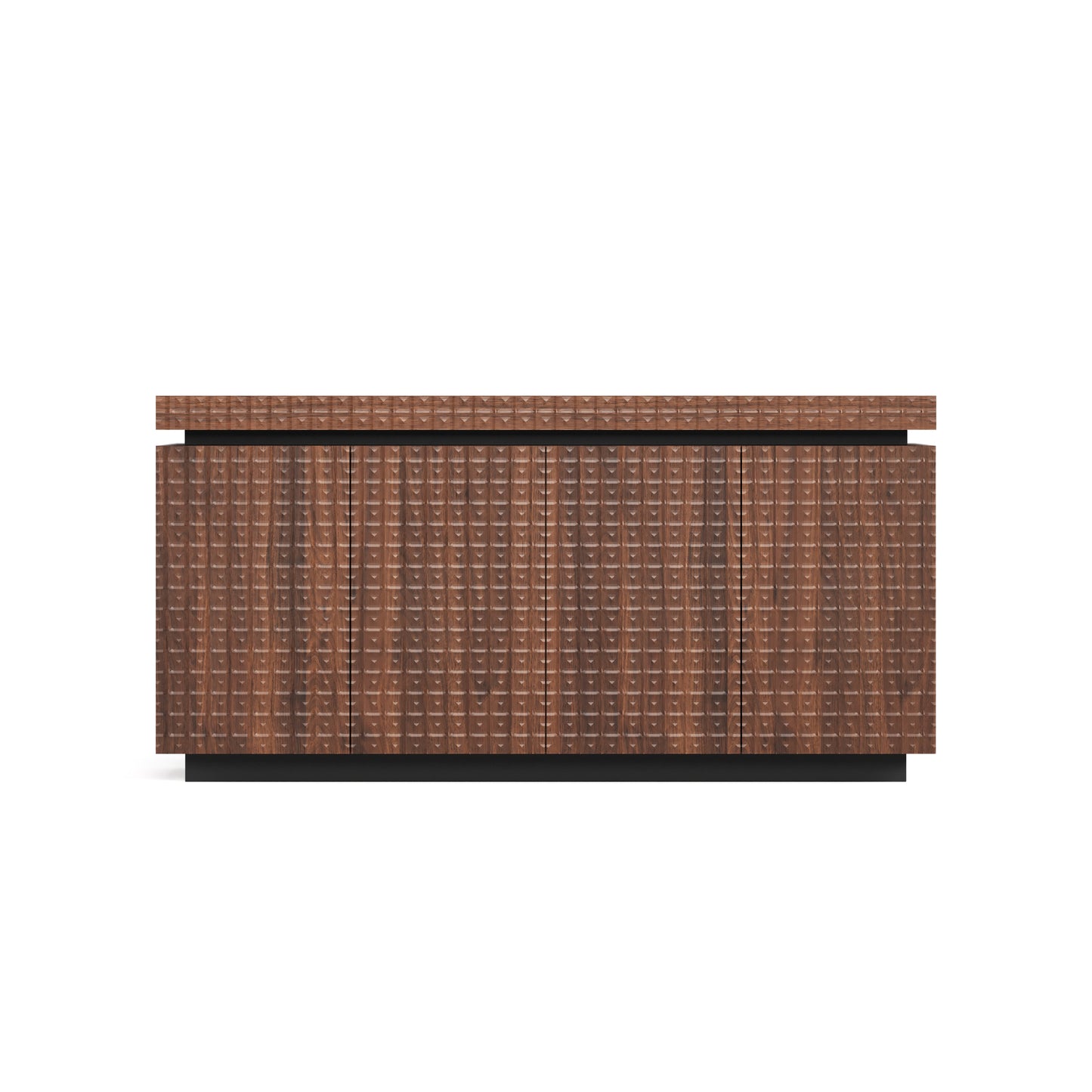 Sideboard Buffet Cabinet,Modern Accent Storage Sideboard, Luxurious Floor Cabinet Buffet with Freestanding Anti Dumping for Kitchen, Living Room, Entryway, Hallway,58.3' Wide 4-Door Sideboard(Brown)