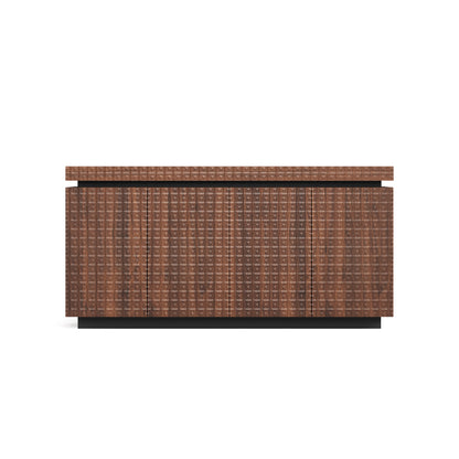 Sideboard Buffet Cabinet,Modern Accent Storage Sideboard, Luxurious Floor Cabinet Buffet with Freestanding Anti Dumping for Kitchen, Living Room, Entryway, Hallway,58.3' Wide 4-Door Sideboard(Brown)