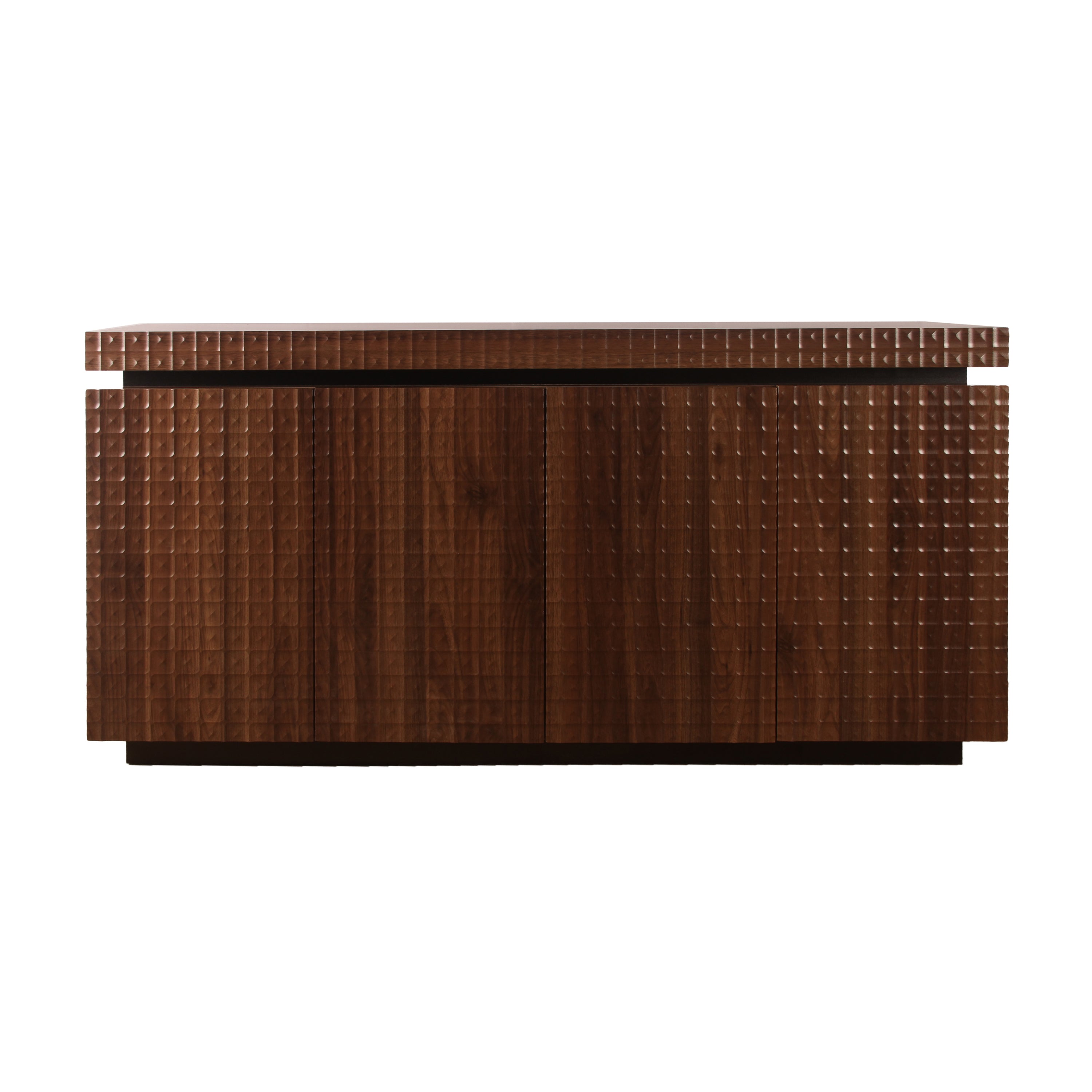 Sideboard Buffet Cabinet,Modern Accent Storage Sideboard, Luxurious Floor Cabinet Buffet with Freestanding Anti Dumping for Kitchen, Living Room, Entryway, Hallway,58.3' Wide 4-Door Sideboard(Brown)