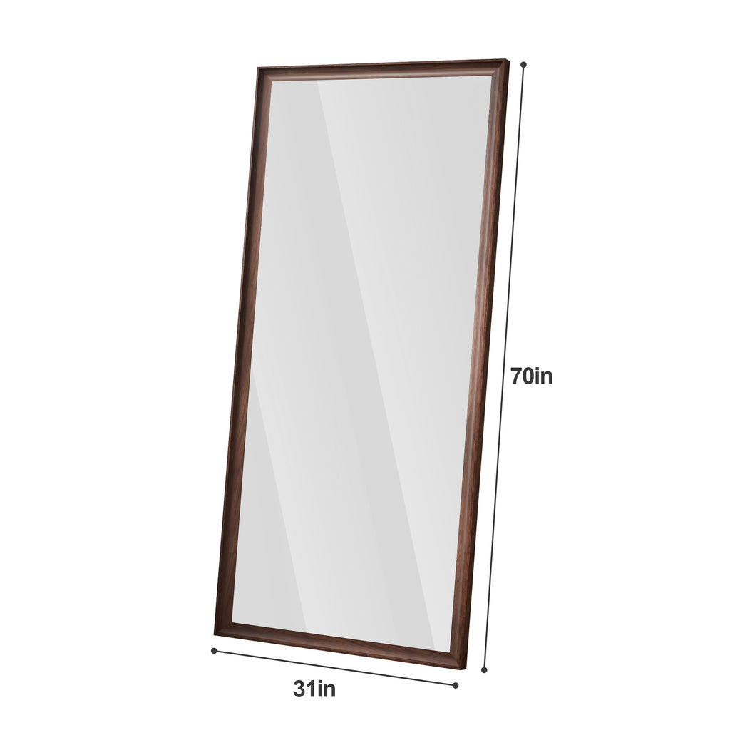 70*32 inch full-body floor mirror with Artificial wood frame, elegant design and durability, a must-have for bedrooms, clothing stores and salons