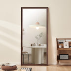 70*32 inch full-body floor mirror with Artificial wood frame, elegant design and durability, a must-have for bedrooms, clothing stores and salons
