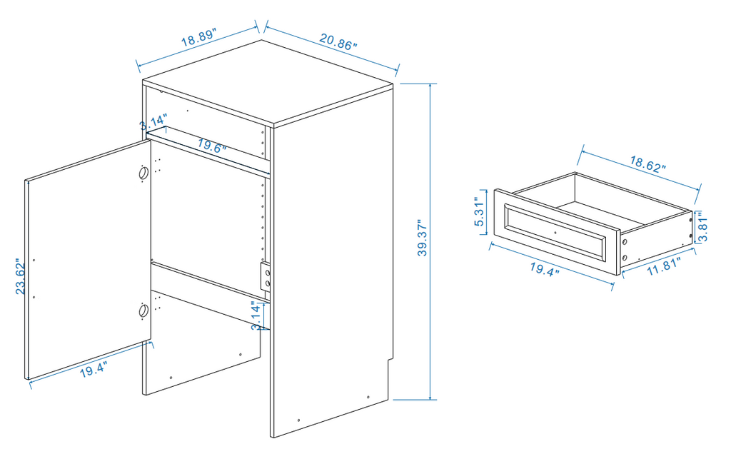 Robot Vacuum Stand Cabinet with Wheels, Sweeping Robot Storage Rack with Doors and Drawers, Side Table for Living Room, Home Office, Kitchen-Antique White