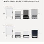 Robot Vacuum Stand Cabinet with Wheels, Sweeping Robot Storage Rack with Doors and Drawers, Side Table for Living Room, Home Office, Kitchen-Antique White