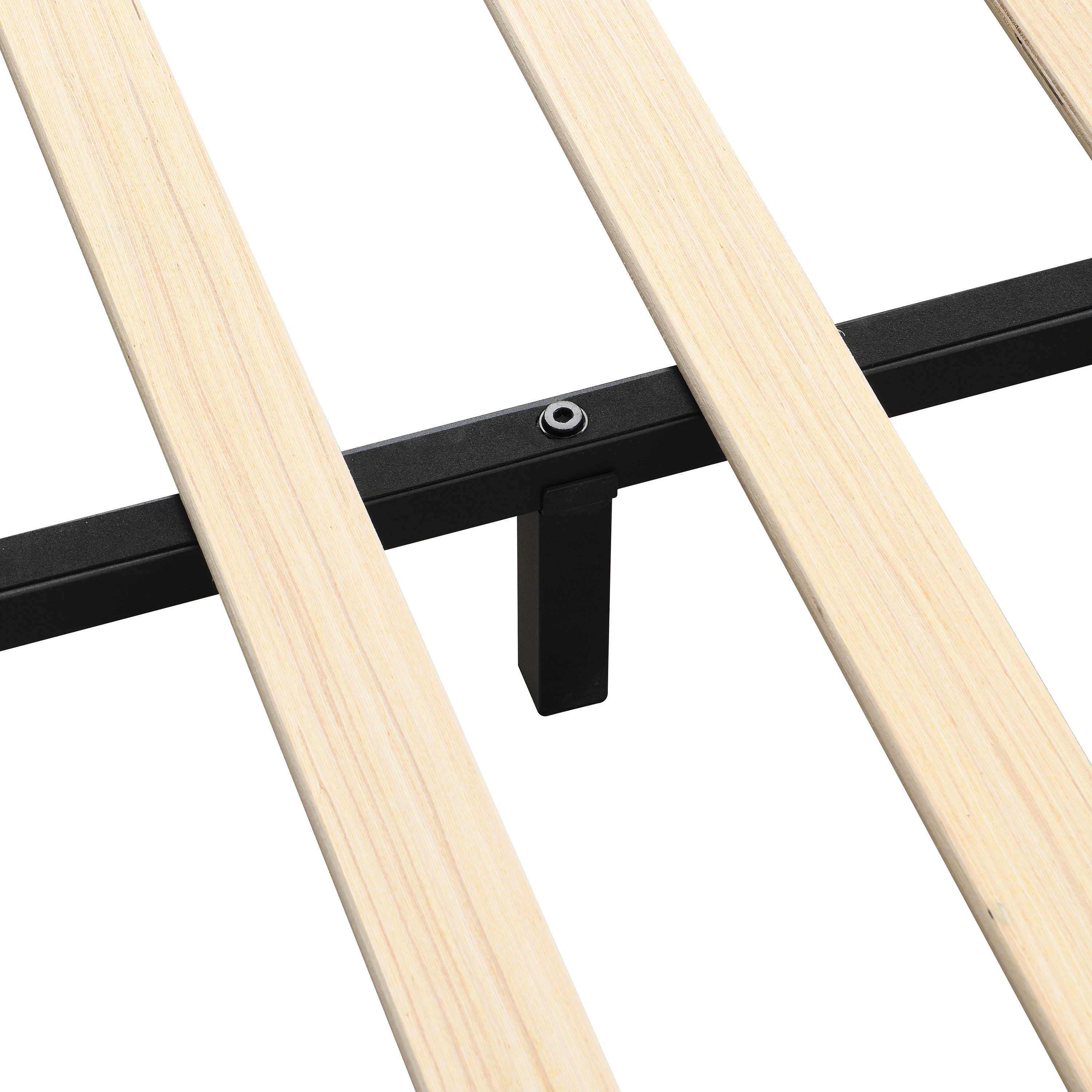 King Size Boucle Bed Frames, Upholstered Platform Bed with Curved Tufted Headboard, Soft Square Corners, Beige Bed Frame