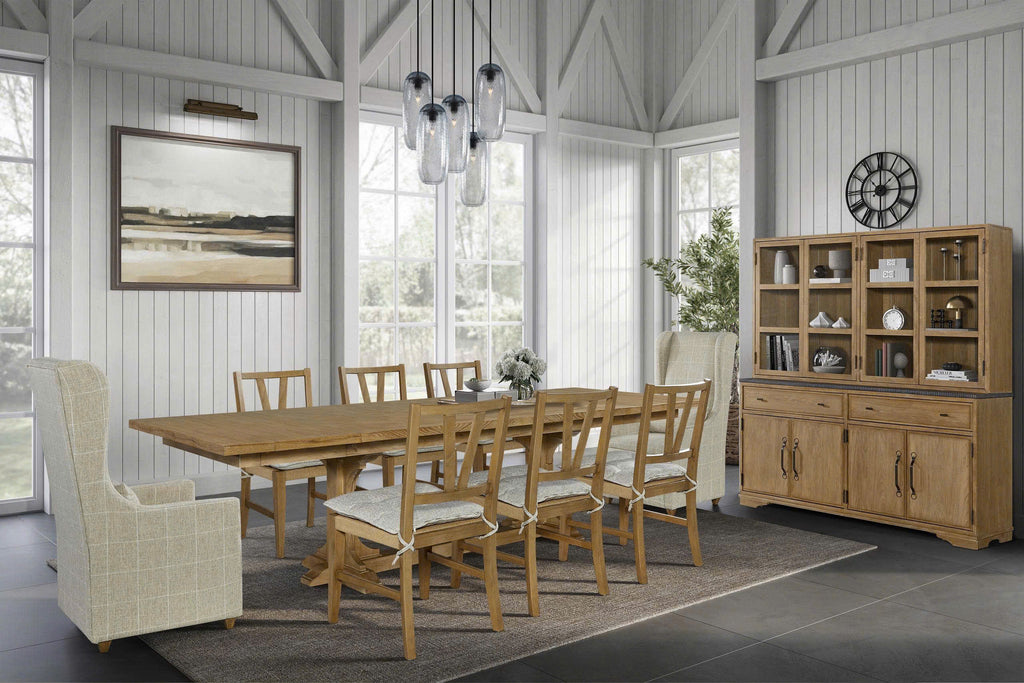 Trestle Table - Cashew Dining Table