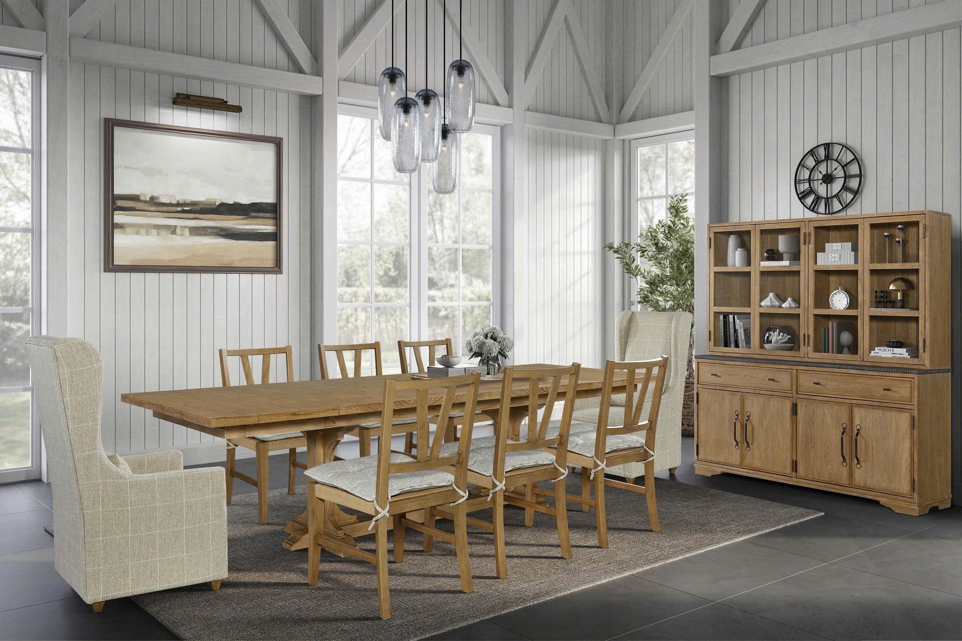 Trestle Table - Cashew Dining Table