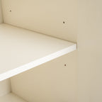 U_Style Elegant Sideboard Featuring Curved Bottom Doors with Arched Groove Design in a Stylish Four-Door Layout,Suitable for Living Rooms,Entrance and Study