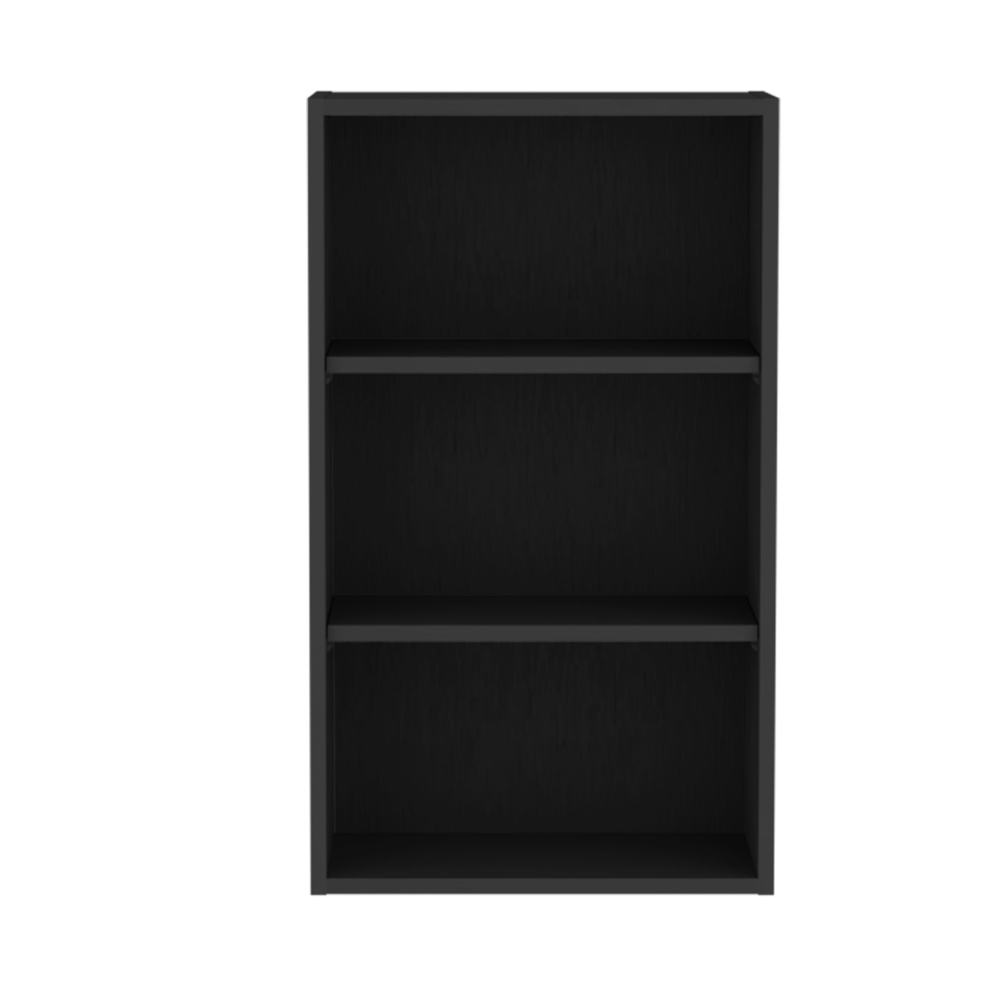 Eco 36 High Open 3-Tier Wall Cabinet, Wall Shelf, Storage Cabinet, Cube Shelf Bedroom, Office, Living Room, Garage Black