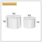 Nested table set 2 pieces, MDF coffee table set Living room/lounge area, black