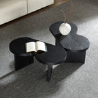 Modern Butterfly MDF Coffee Table, Used In Living Rooms, Bedrooms, Offices, With A Butterfly Shaped Appearance, Black