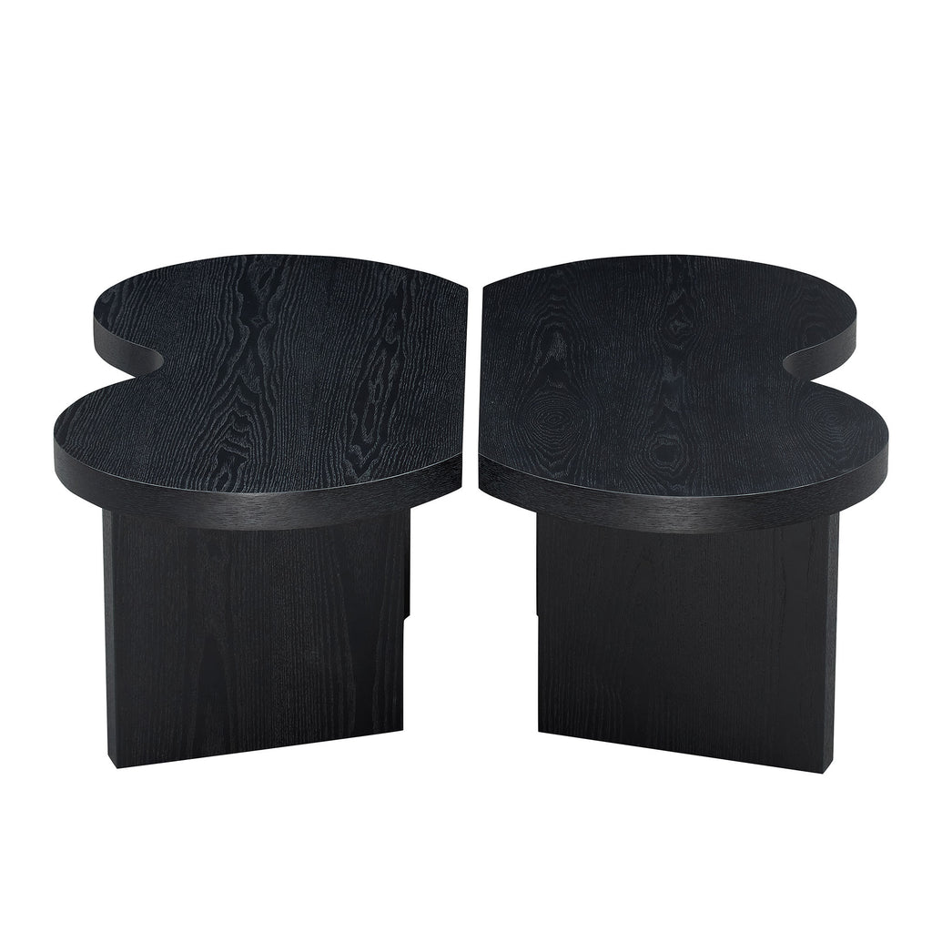 Modern Butterfly MDF Coffee Table, Used In Living Rooms, Bedrooms, Offices, With A Butterfly Shaped Appearance, Black