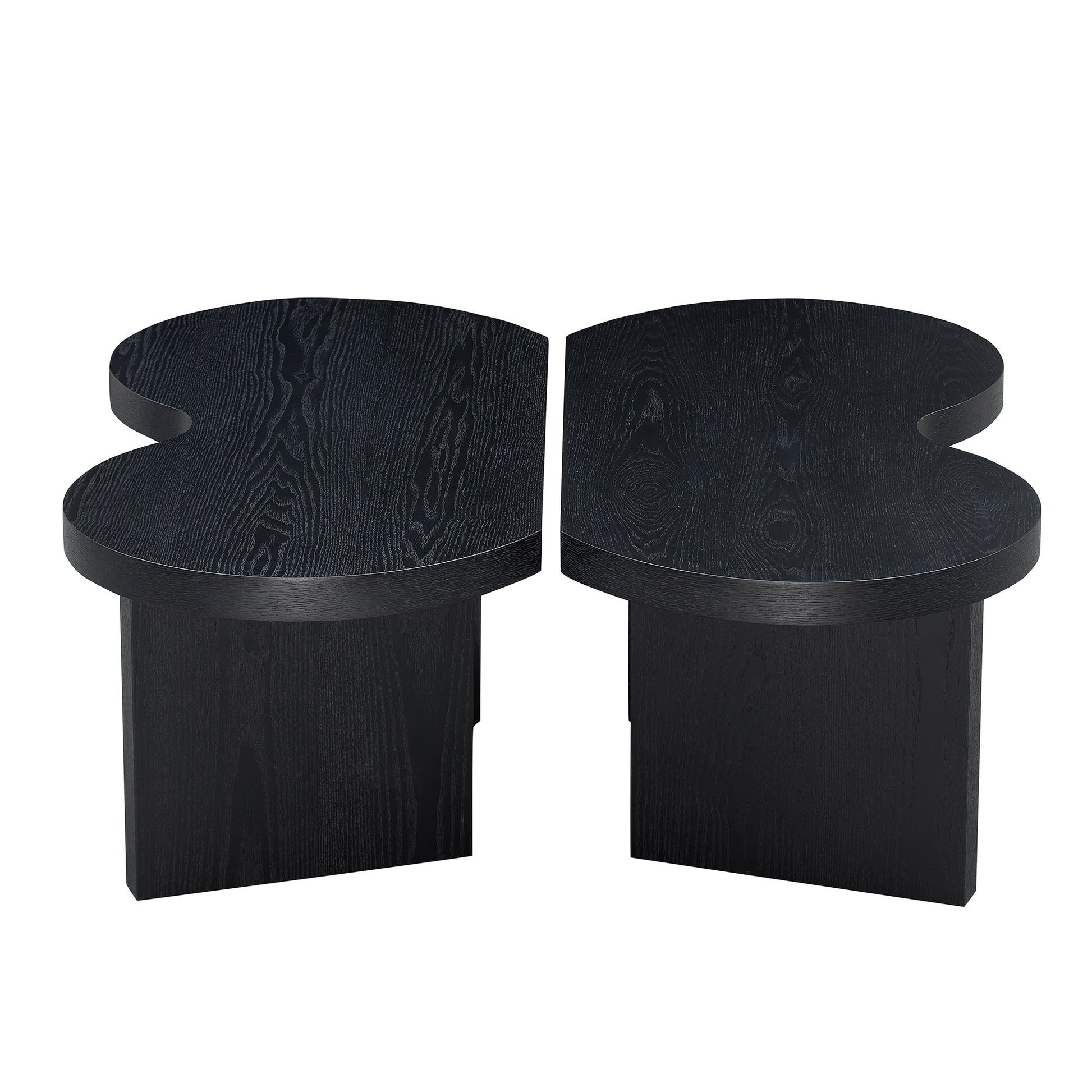 Modern Butterfly MDF Coffee Table, Used In Living Rooms, Bedrooms, Offices, With A Butterfly Shaped Appearance, Black