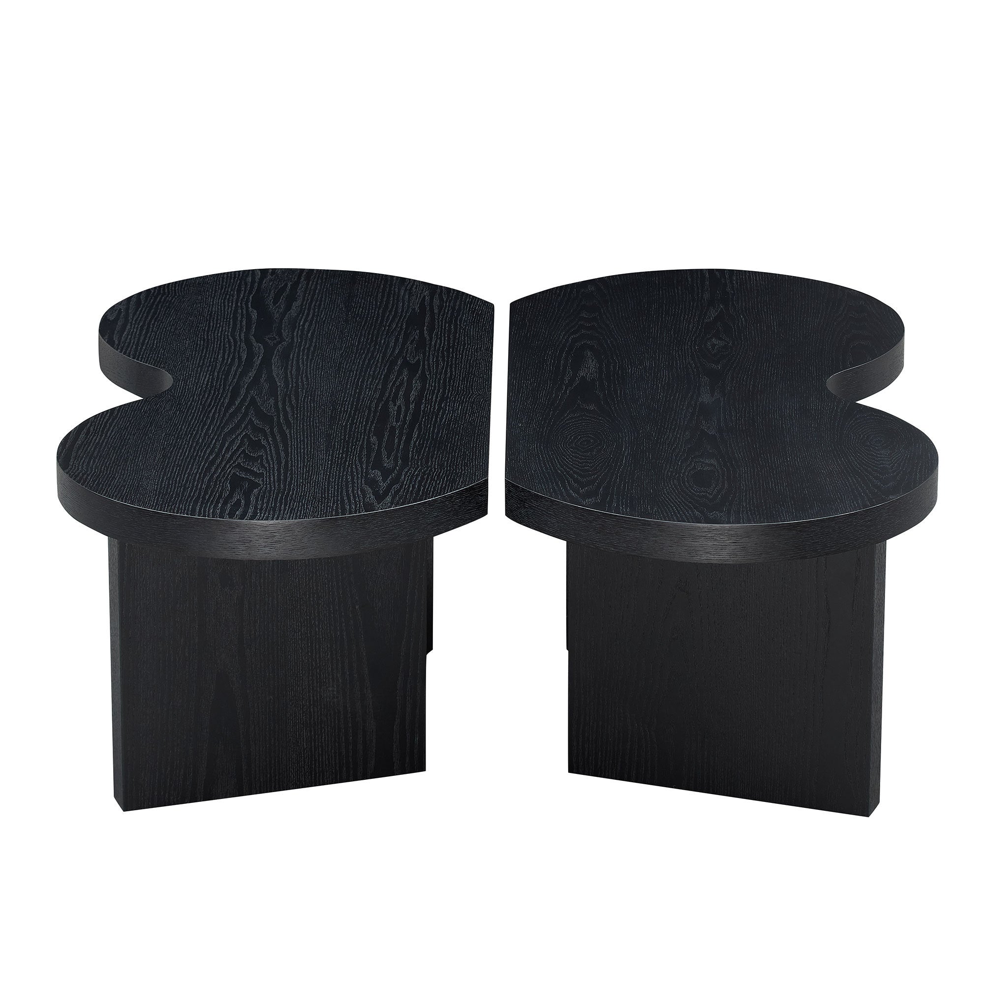 Modern Butterfly MDF Coffee Table, Used In Living Rooms, Bedrooms, Offices, With A Butterfly Shaped Appearance, Black