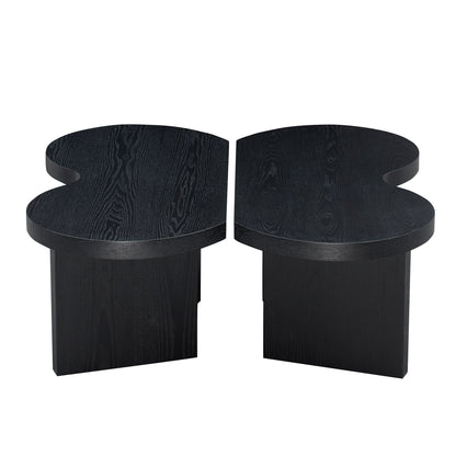 Modern Butterfly MDF Coffee Table, Used In Living Rooms, Bedrooms, Offices, With A Butterfly Shaped Appearance, Black