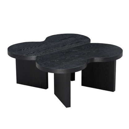 Modern Butterfly MDF Coffee Table, Used In Living Rooms, Bedrooms, Offices, With A Butterfly Shaped Appearance, Black