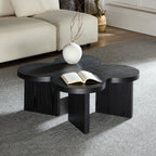 Modern Butterfly MDF Coffee Table, Used In Living Rooms, Bedrooms, Offices, With A Butterfly Shaped Appearance, Black