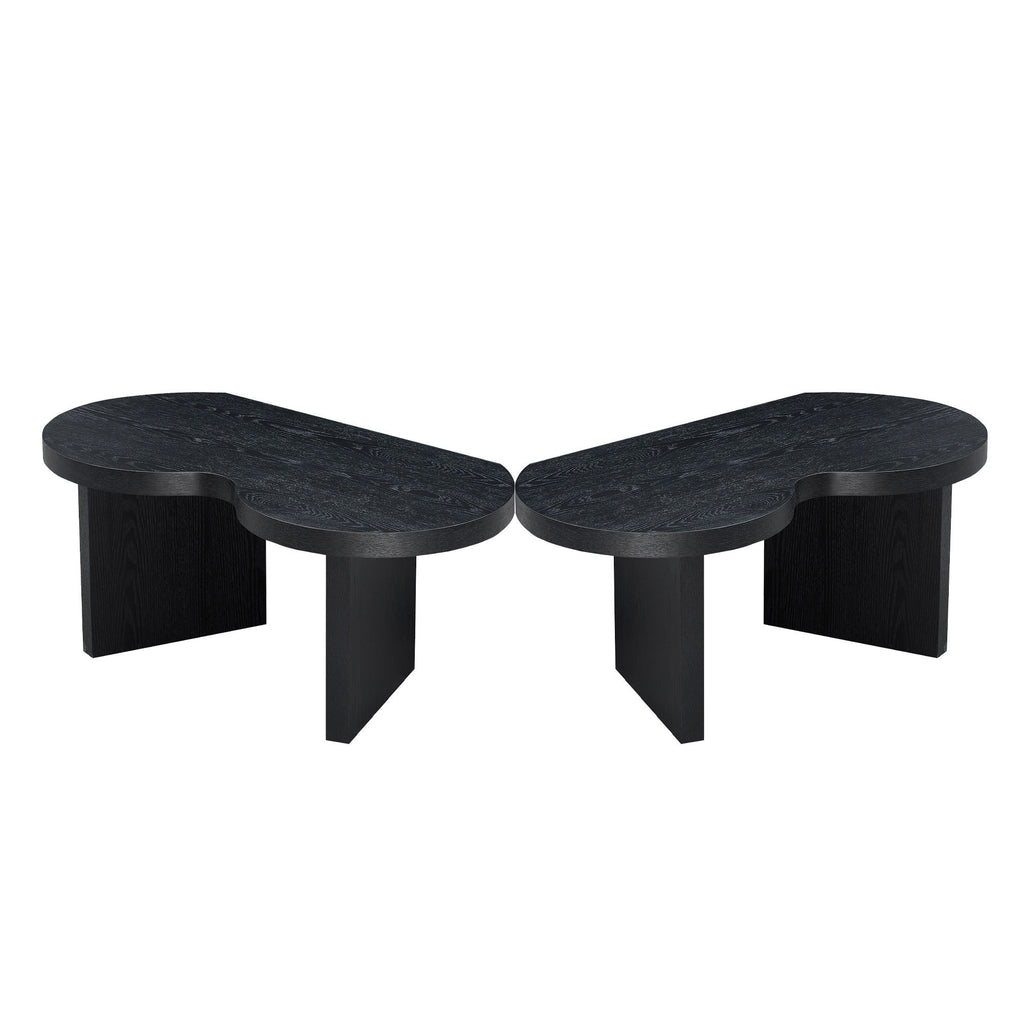 Modern Butterfly MDF Coffee Table, Used In Living Rooms, Bedrooms, Offices, With A Butterfly Shaped Appearance, Black