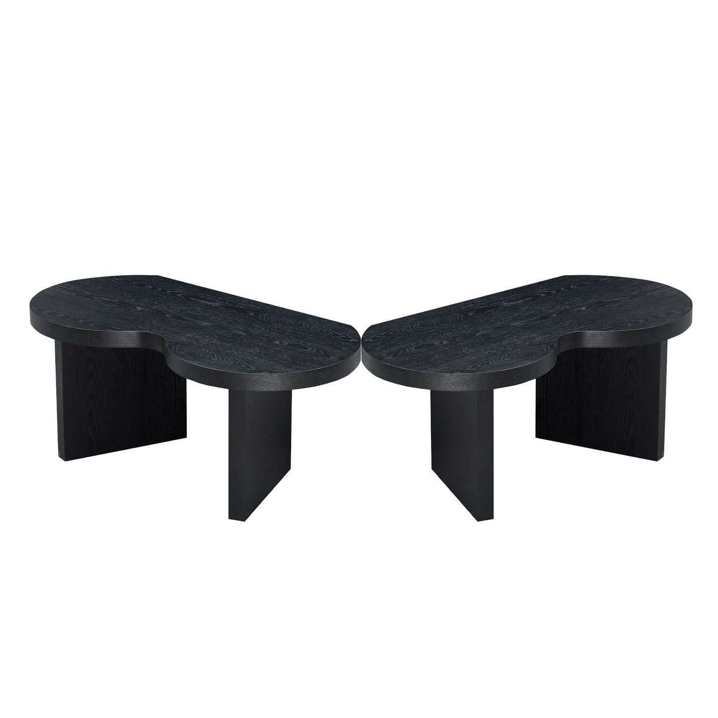 Modern Butterfly MDF Coffee Table, Used In Living Rooms, Bedrooms, Offices, With A Butterfly Shaped Appearance, Black
