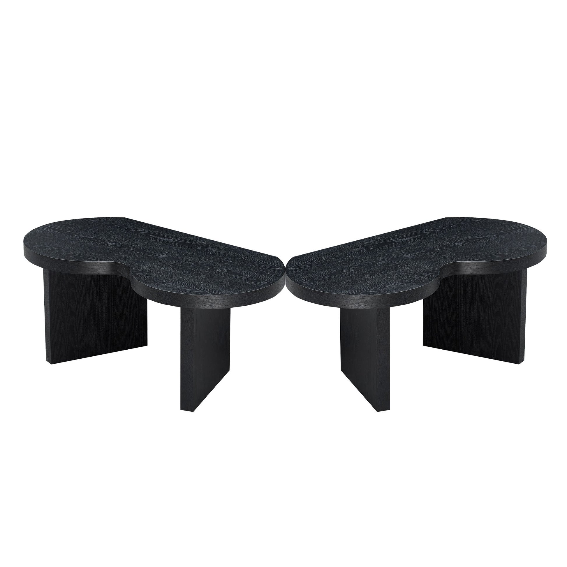 Modern Butterfly MDF Coffee Table, Used In Living Rooms, Bedrooms, Offices, With A Butterfly Shaped Appearance, Black
