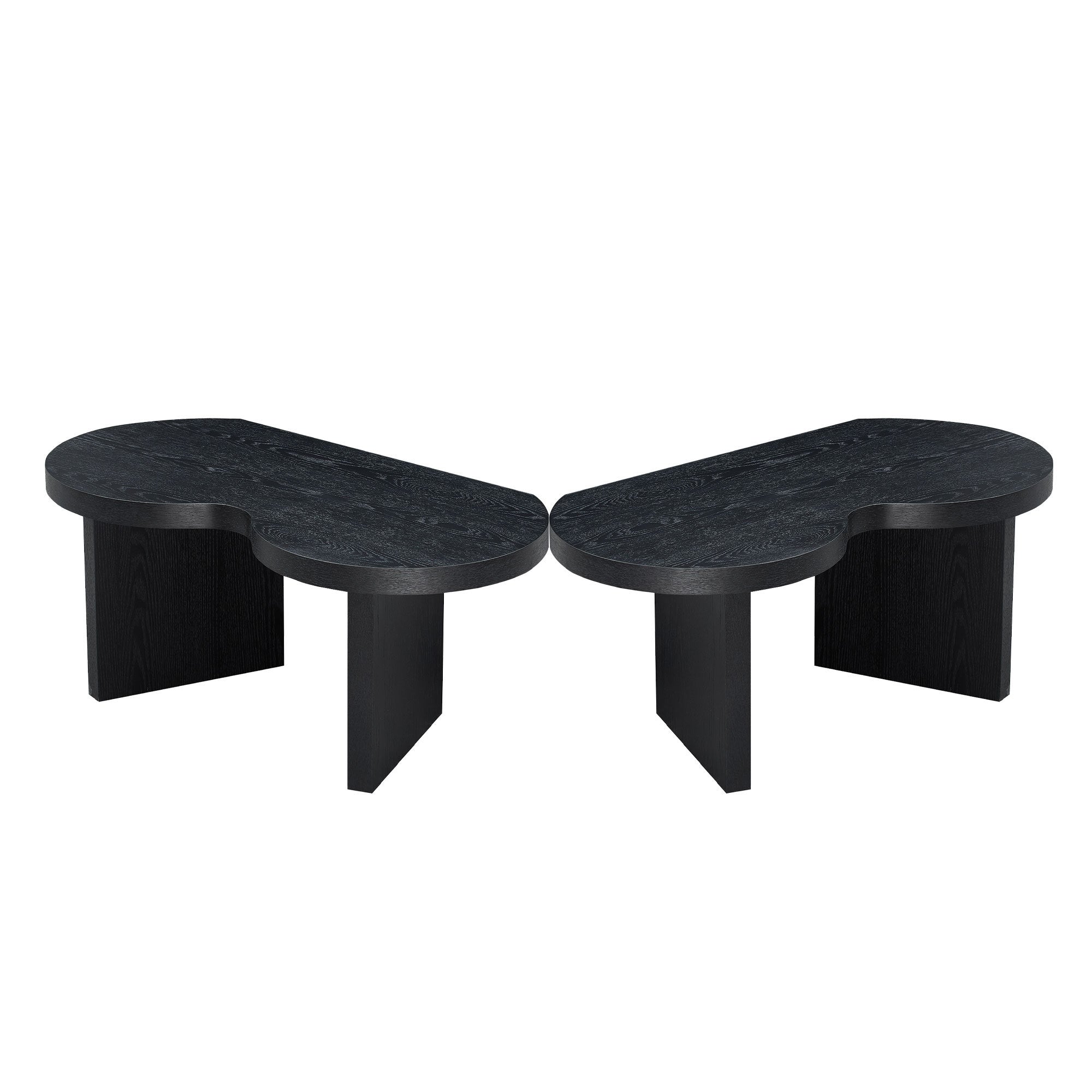 Modern Butterfly MDF Coffee Table, Used In Living Rooms, Bedrooms, Offices, With A Butterfly Shaped Appearance, Black