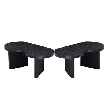 Modern Butterfly MDF Coffee Table, Used In Living Rooms, Bedrooms, Offices, With A Butterfly Shaped Appearance, Black