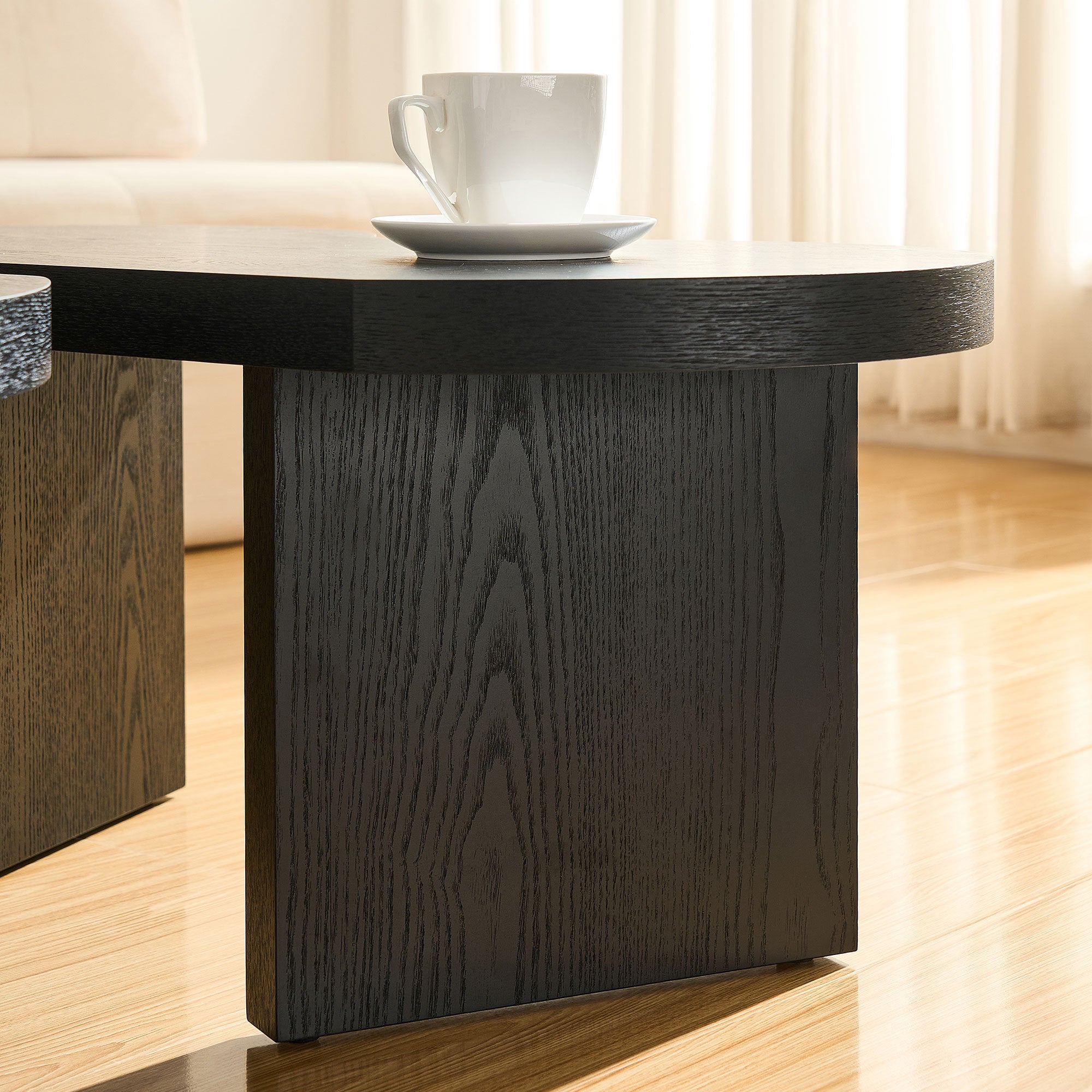 Modern Butterfly MDF Coffee Table, Used In Living Rooms, Bedrooms, Offices, With A Butterfly Shaped Appearance, Black