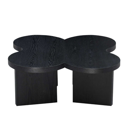 Modern Butterfly MDF Coffee Table, Used In Living Rooms, Bedrooms, Offices, With A Butterfly Shaped Appearance, Black