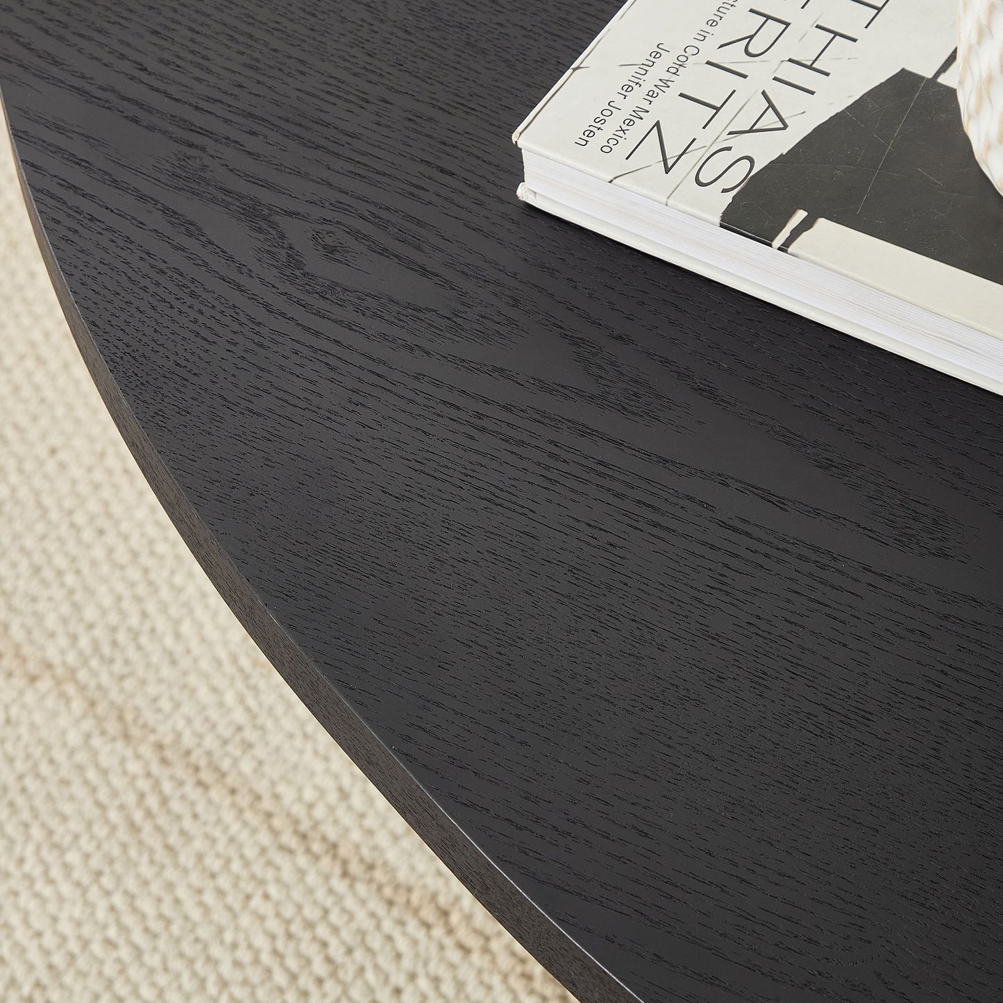 2-Piece Modern Irregular Shape Coffee Table Set for Living Room,Easy Assembly Nesting Coffee Tables, End Side Tables for Living Room Office,Black Color