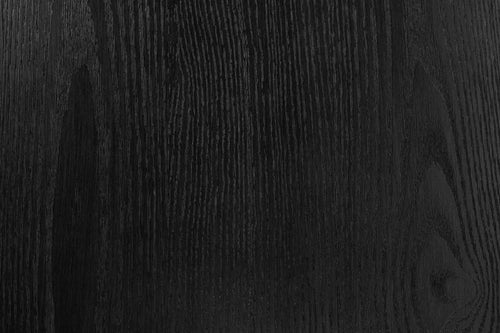 Elegant Black Modern Round Wooden Dining Table Cone Base.