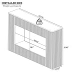 55' Modern Slatted Console Table, Narrow Entryway Table for Living Room or Hallway Console Table