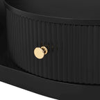 Elegant Black Nesting Coffee Table Set of 2 with Storage.