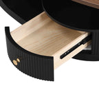 Elegant Black Nesting Coffee Table Set of 2 with Storage.