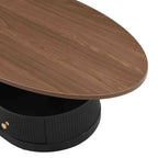 Elegant Black Nesting Coffee Table Set of 2 with Storage.